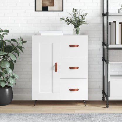 vidaXL Sideboard High Gloss White 69.5x34x90 cm Engineered Wood 1