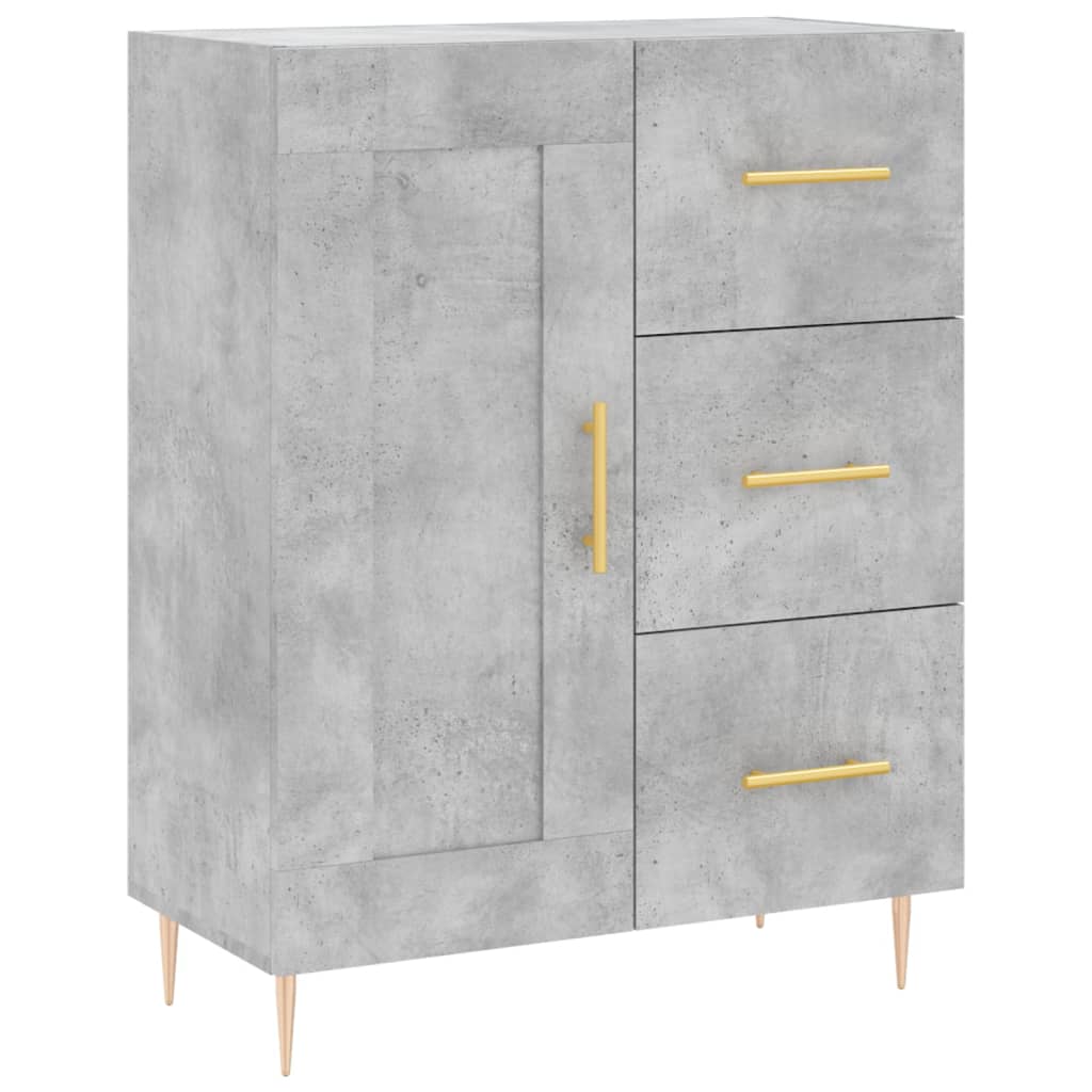 vidaXL Sideboard Concrete Grey 69.5x34x90 cm Engineered Wood 2
