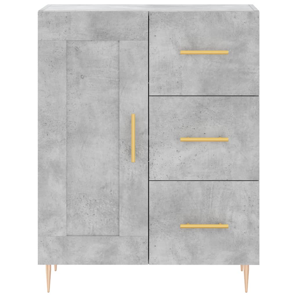 vidaXL Sideboard Concrete Grey 69.5x34x90 cm Engineered Wood 5