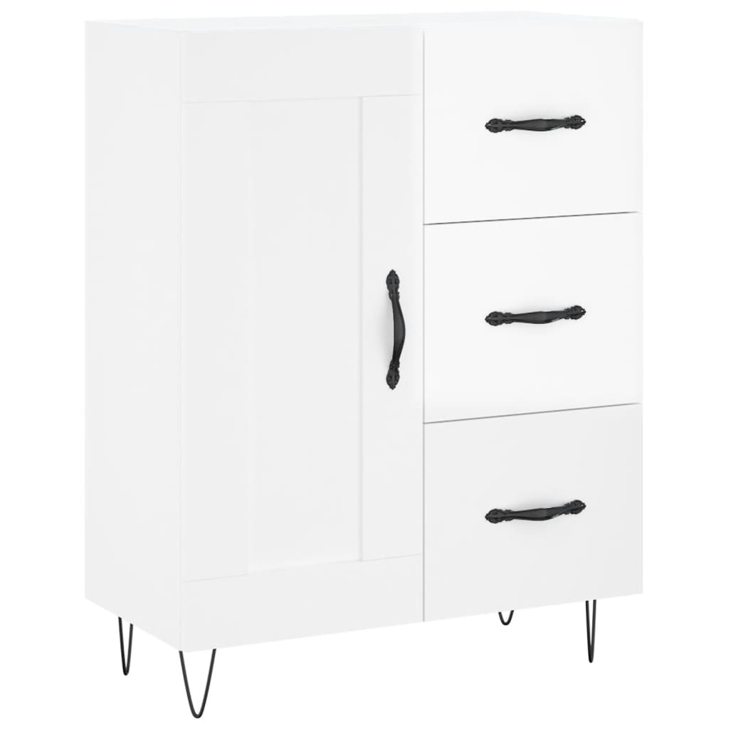 vidaXL Sideboard High Gloss White 69.5x34x90 cm Engineered Wood 2