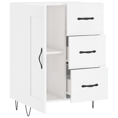 vidaXL Sideboard High Gloss White 69.5x34x90 cm Engineered Wood 6
