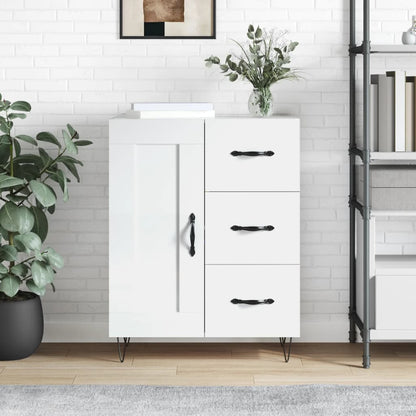 vidaXL Sideboard High Gloss White 69.5x34x90 cm Engineered Wood 1