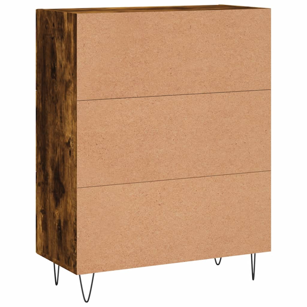 vidaXL Sideboard Smoked Oak 69,5x34x90 cm Engineered Wood 5