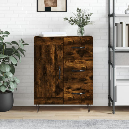 vidaXL Sideboard Smoked Oak 69,5x34x90 cm Engineered Wood 1