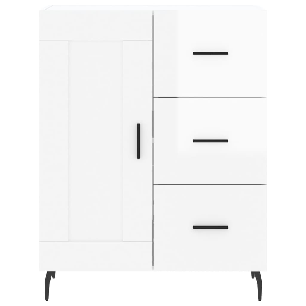 Sideboard 69,5x34x90 cm Engineered Wood High gloss white