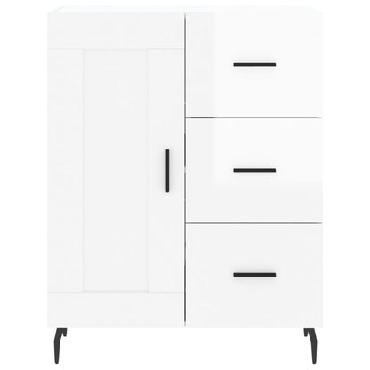 Sideboard 69,5x34x90 cm Engineered Wood High gloss white