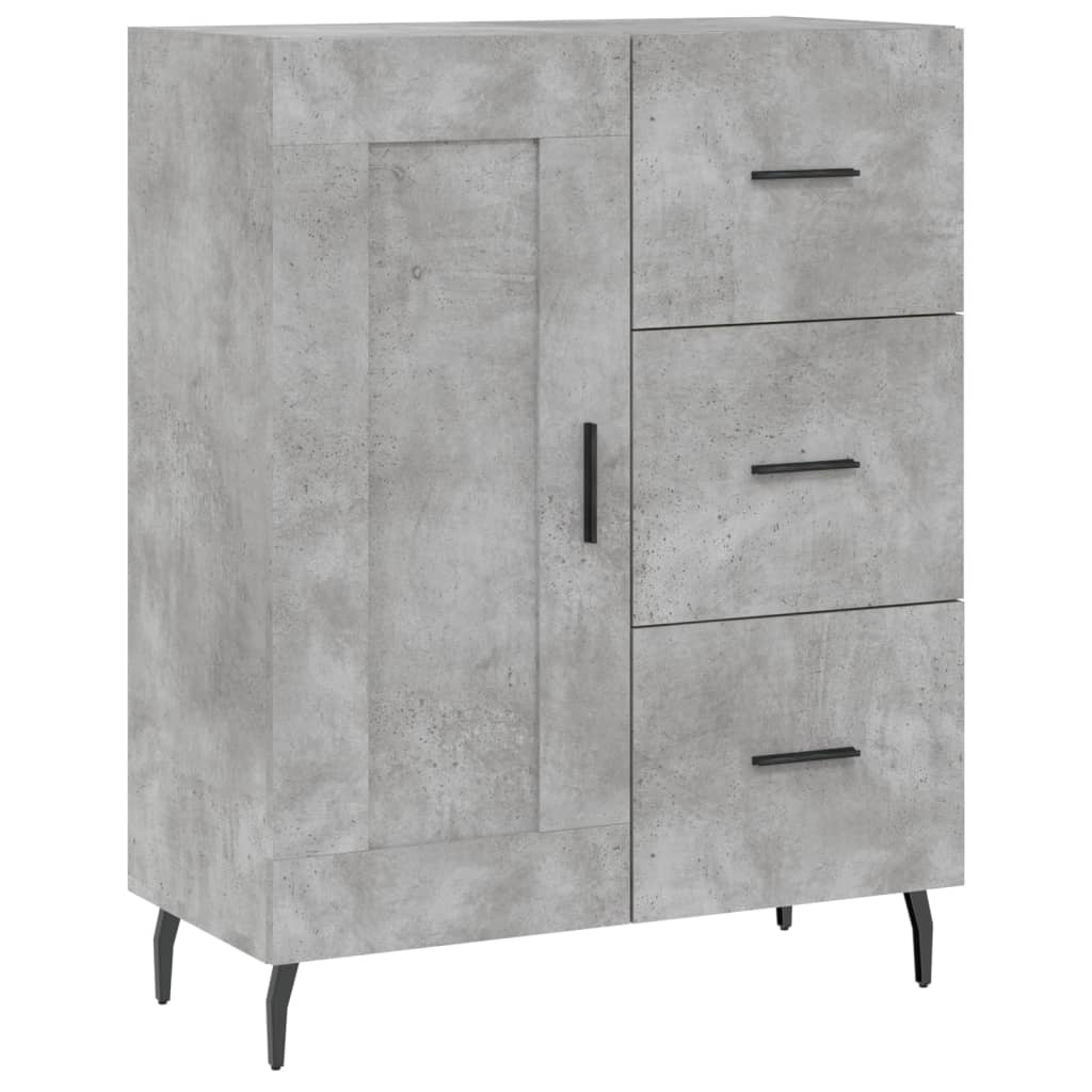 Sideboard 69,5x34x90 cm Engineered Wood Concrete grey