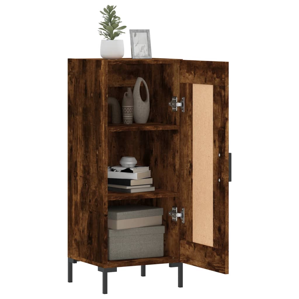 vidaXL Sideboard Smoked Oak 34.5x34x90 cm Engineered Wood 4