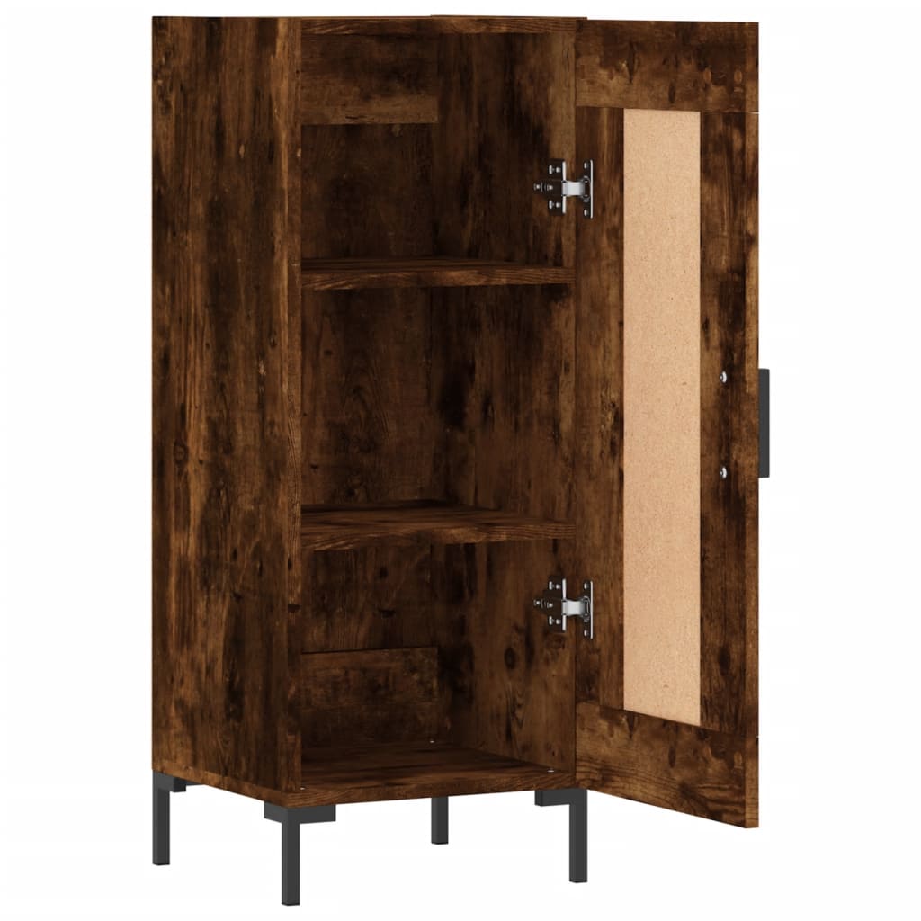vidaXL Sideboard Smoked Oak 34.5x34x90 cm Engineered Wood 6