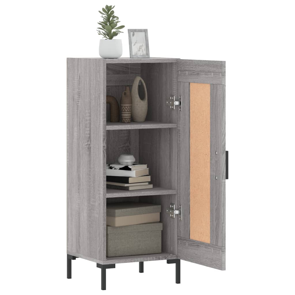 vidaXL Sideboard Grey Sonoma 34.5x34x90 cm Engineered Wood 4