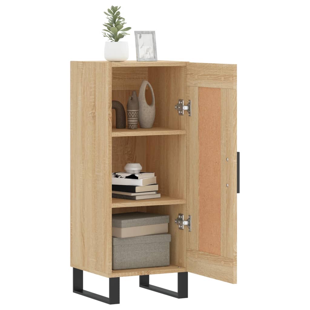 vidaXL Sideboard Sonoma Oak 34.5x34x90 cm Engineered Wood 4