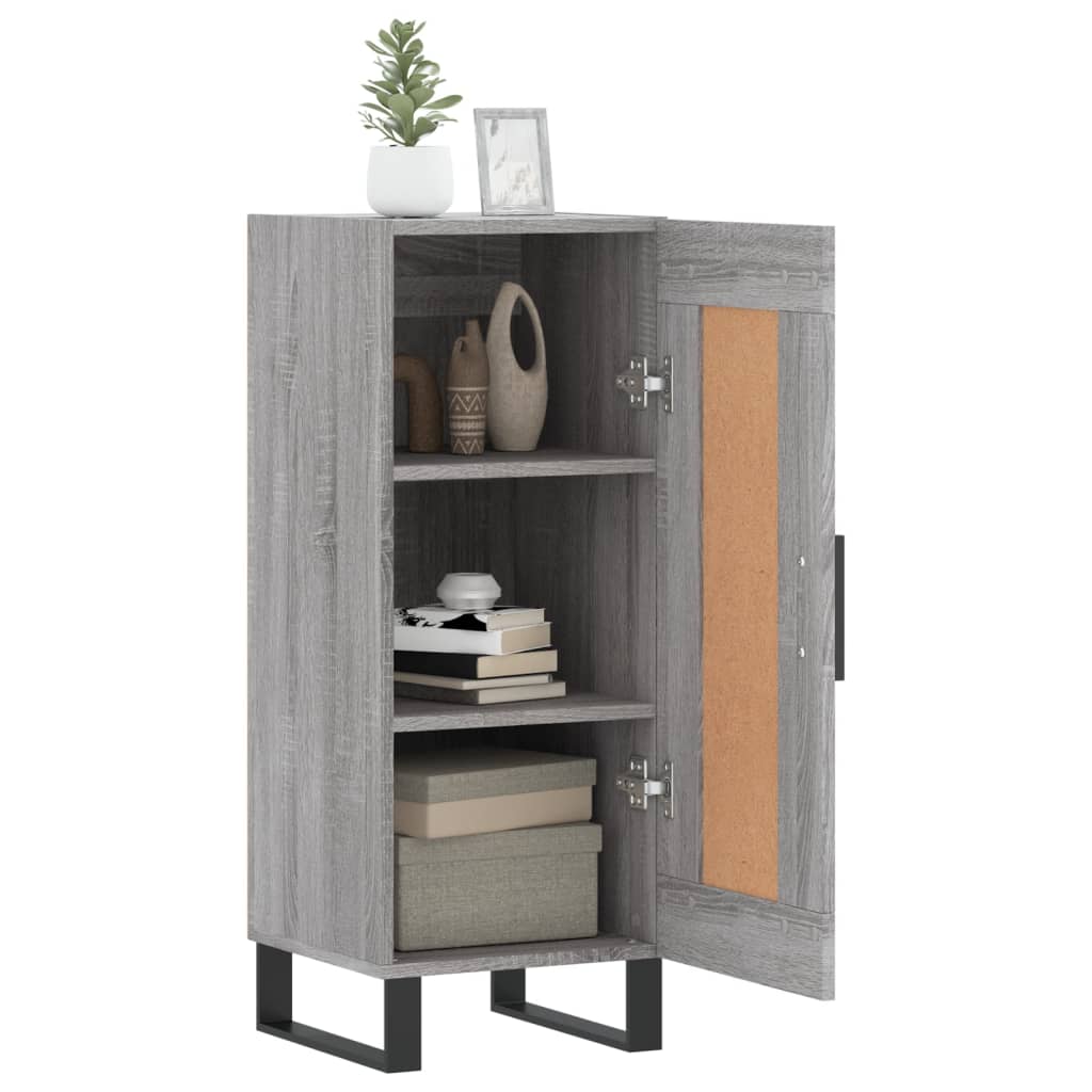 vidaXL Sideboard Grey Sonoma 34.5x34x90 cm Engineered Wood 4