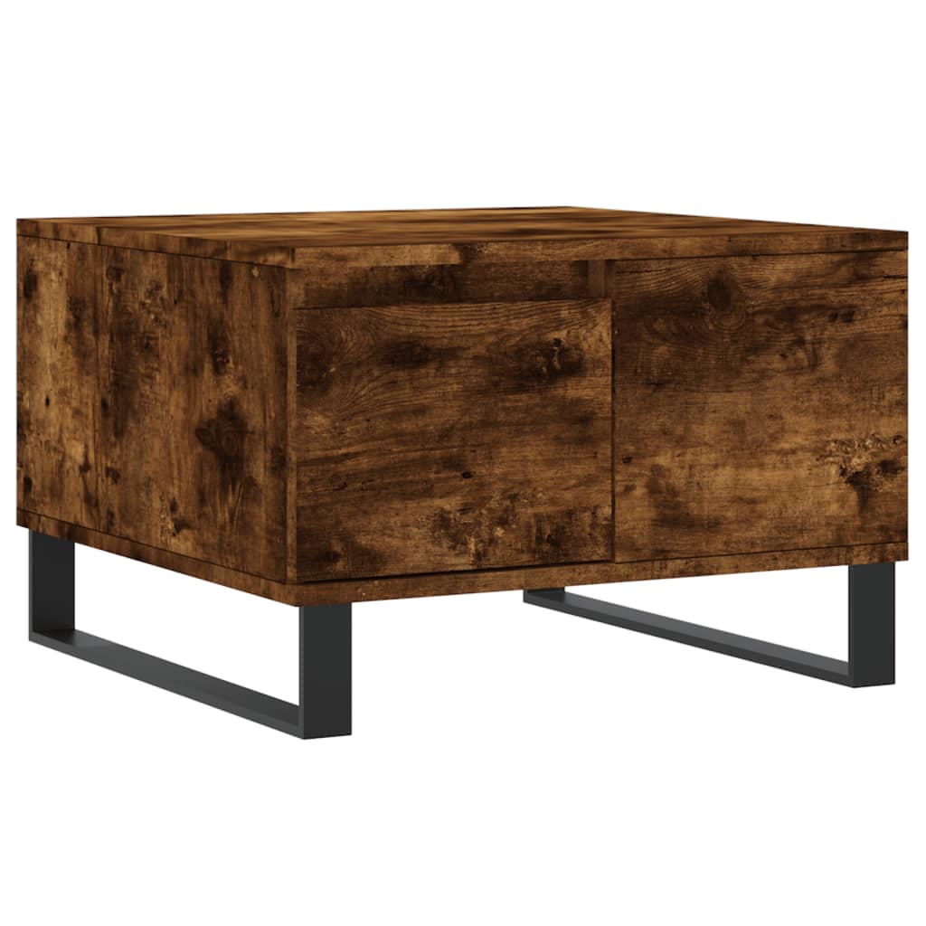 vidaXL Coffee Table Smoked Oak 55x55x36.5 cm Engineered Wood 2