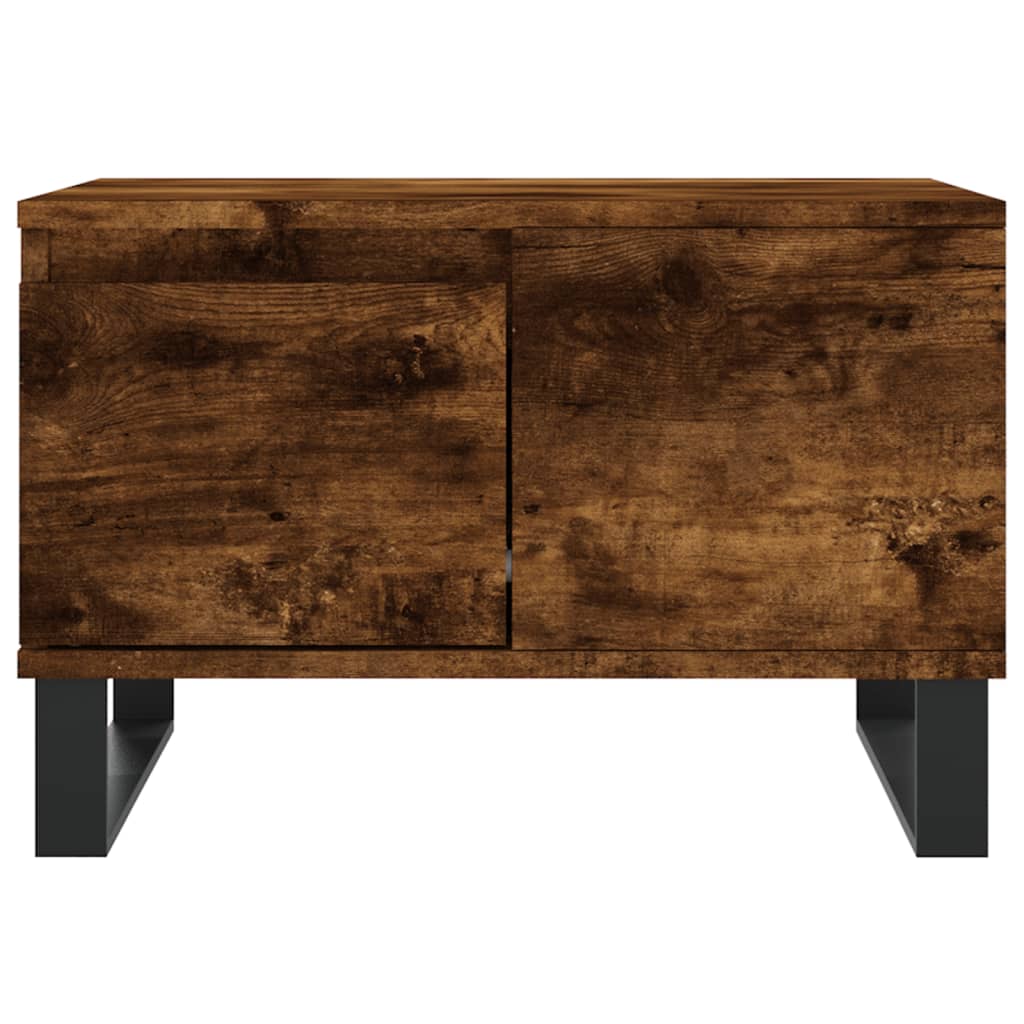 vidaXL Coffee Table Smoked Oak 55x55x36.5 cm Engineered Wood 5