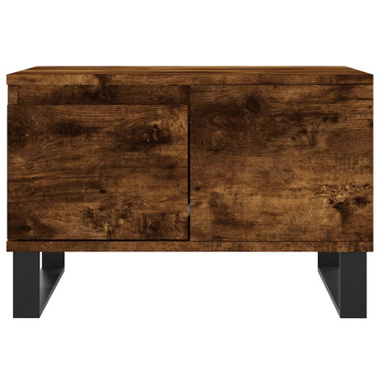 vidaXL Coffee Table Smoked Oak 55x55x36.5 cm Engineered Wood 5