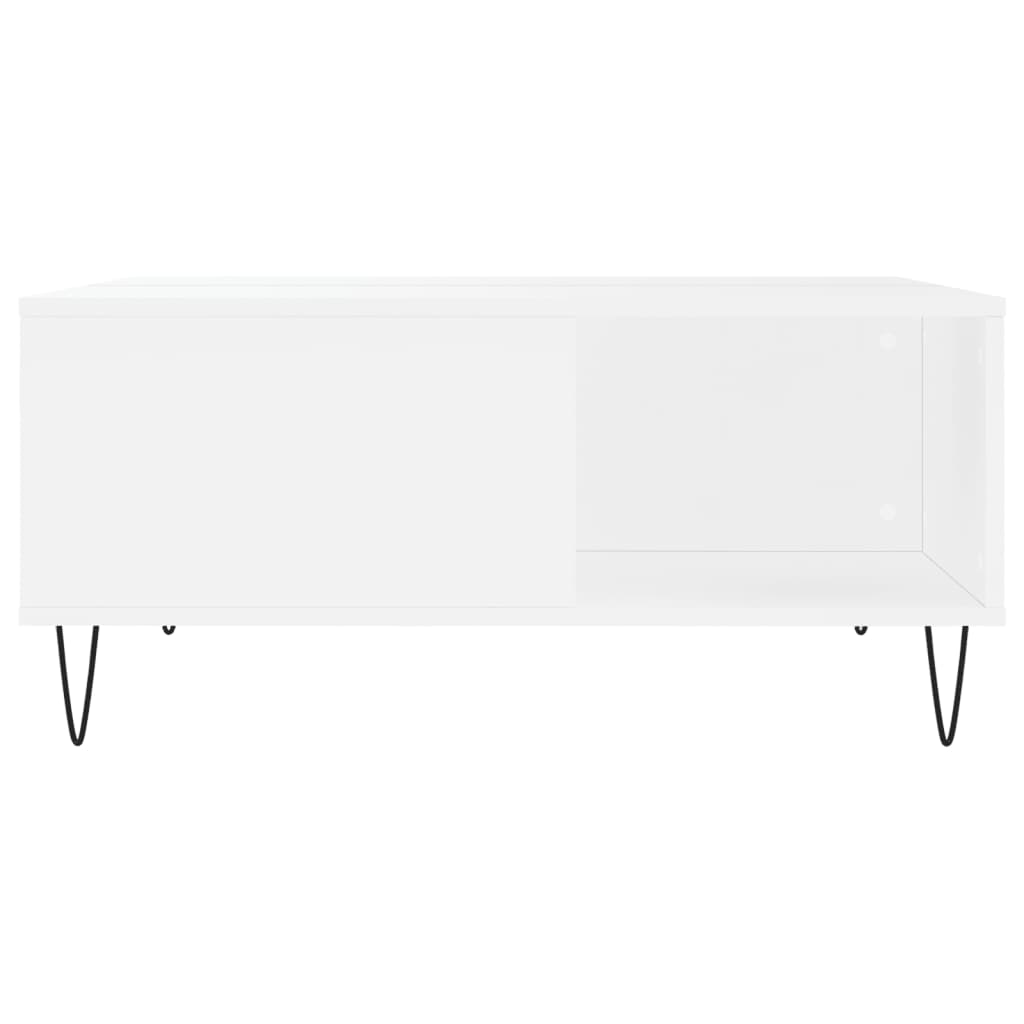 vidaXL Coffee Table White 80x80x36.5 cm Engineered Wood 4