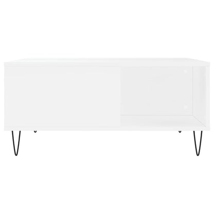 vidaXL Coffee Table White 80x80x36.5 cm Engineered Wood 4