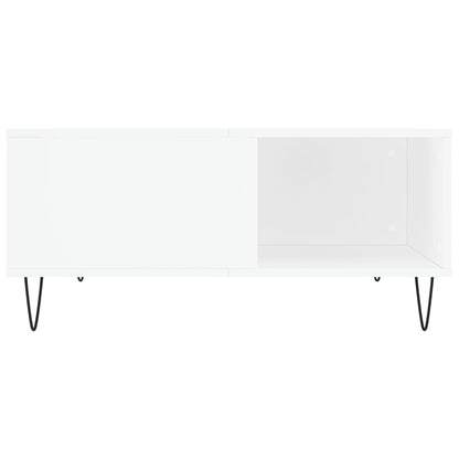 vidaXL Coffee Table White 80x80x36.5 cm Engineered Wood 5