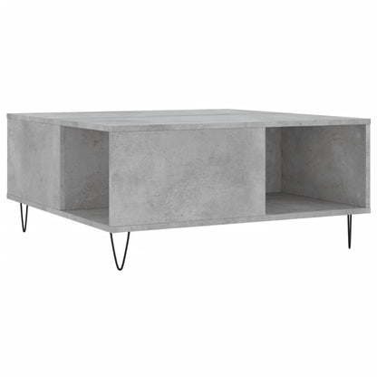 vidaXL Coffee Table Concrete Grey 80x80x36.5 cm Engineered Wood 2