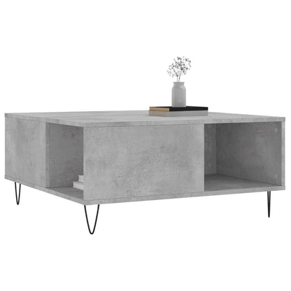 vidaXL Coffee Table Concrete Grey 80x80x36.5 cm Engineered Wood 3