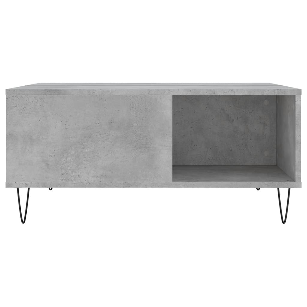 vidaXL Coffee Table Concrete Grey 80x80x36.5 cm Engineered Wood 4