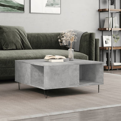 vidaXL Coffee Table Concrete Grey 80x80x36.5 cm Engineered Wood 1