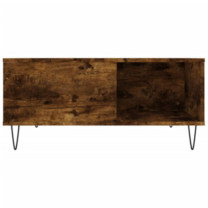 vidaXL Coffee Table Smoked Oak 80x80x36.5 cm Engineered Wood 5