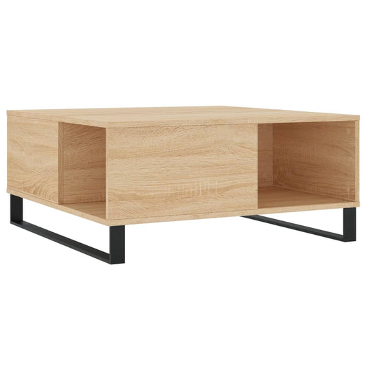 vidaXL Coffee Table Sonoma Oak 80x80x36,5 cm Engineered Wood 2