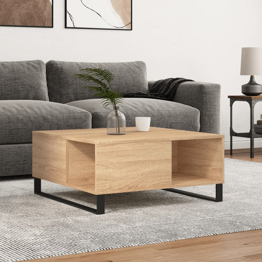 vidaXL Coffee Table Sonoma Oak 80x80x36,5 cm Engineered Wood 1