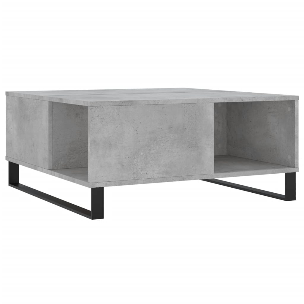 vidaXL Coffee Table Concrete Grey 80x80x36.5 cm Engineered Wood 2