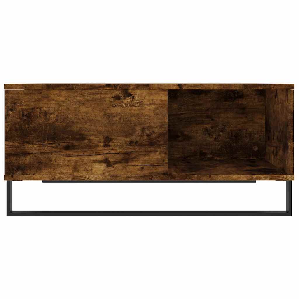 vidaXL Coffee Table Smoked Oak 80x80x36.5 cm Engineered Wood 5