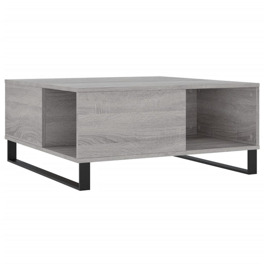 vidaXL Coffee Table Grey Sonoma 80x80x36,5 cm Engineered Wood 2