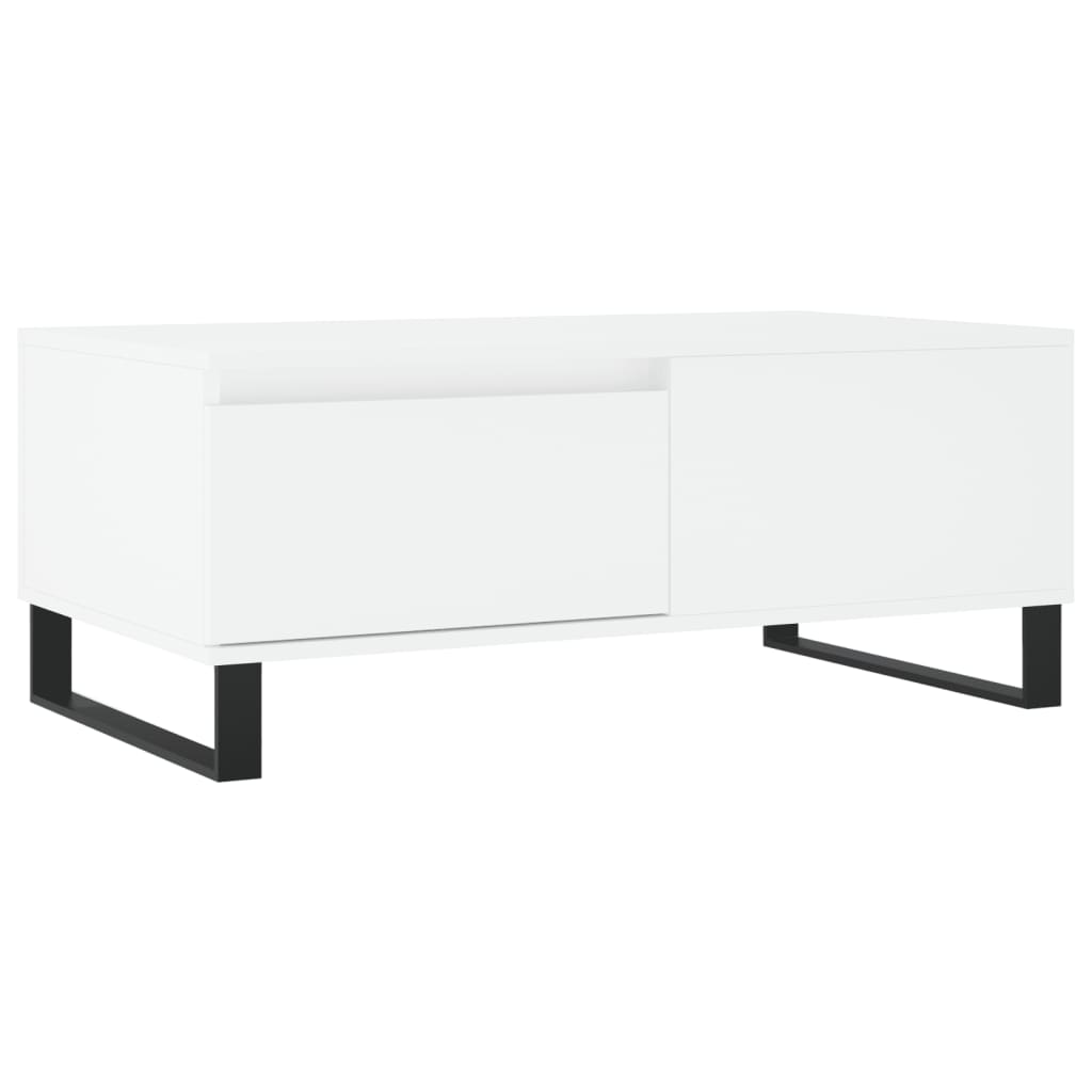 vidaXL Coffee Table White 90x50x36.5 cm Engineered Wood 2