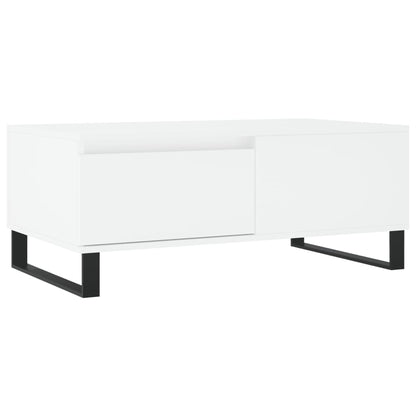 vidaXL Coffee Table White 90x50x36.5 cm Engineered Wood 2