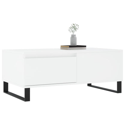 vidaXL Coffee Table White 90x50x36.5 cm Engineered Wood 4