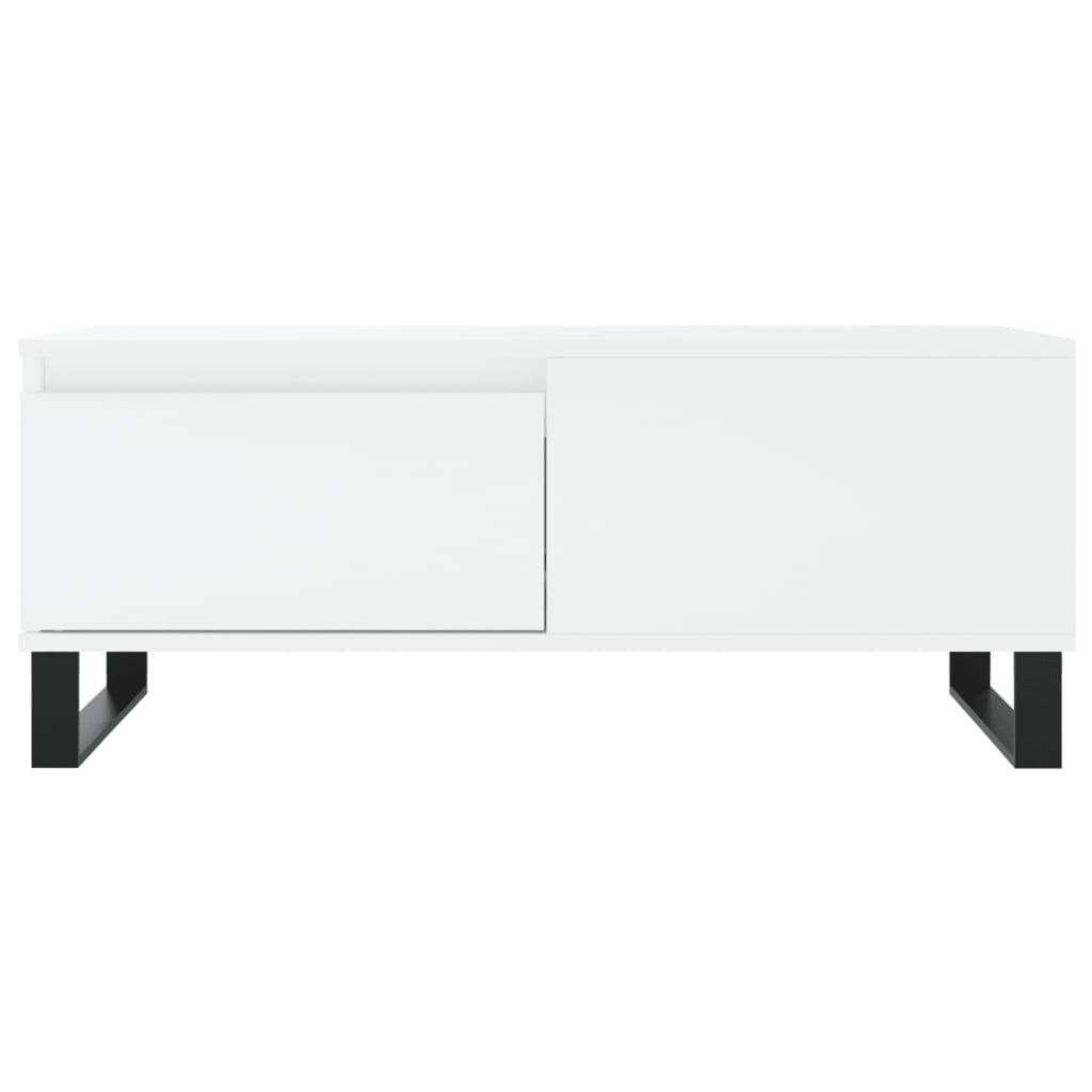 vidaXL Coffee Table White 90x50x36.5 cm Engineered Wood 5
