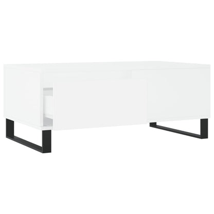 vidaXL Coffee Table White 90x50x36.5 cm Engineered Wood 6