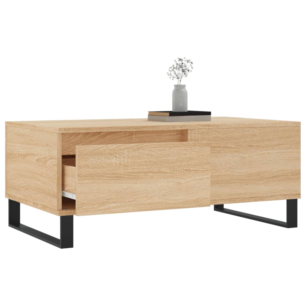vidaXL Coffee Table Sonoma Oak 90x50x36.5 cm Engineered Wood 3