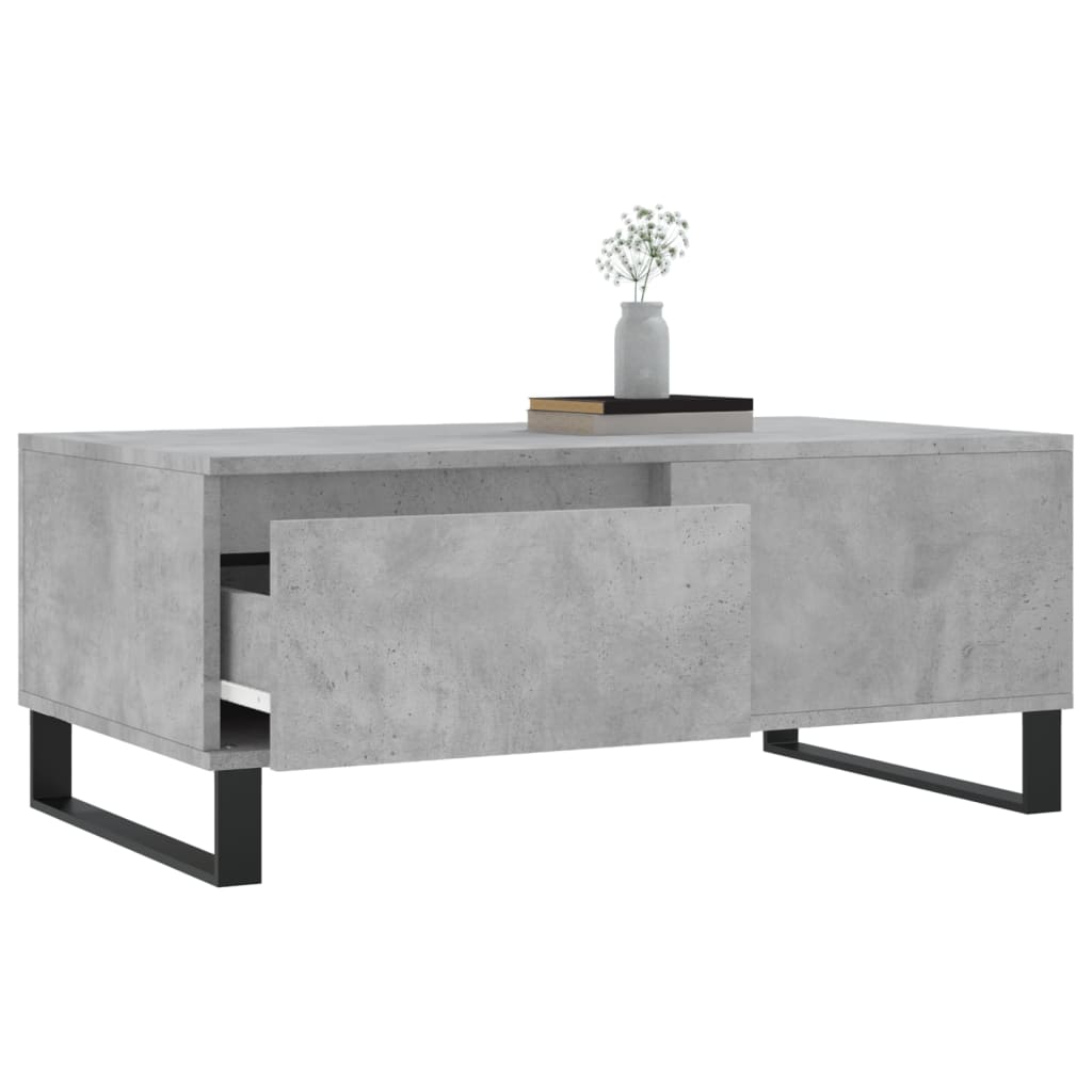 vidaXL Coffee Table Concrete Grey 90x50x36.5 cm Engineered Wood 3