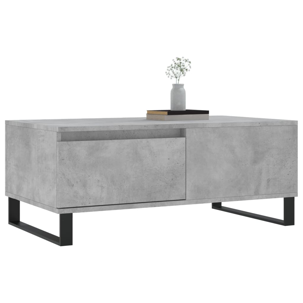 vidaXL Coffee Table Concrete Grey 90x50x36.5 cm Engineered Wood 4