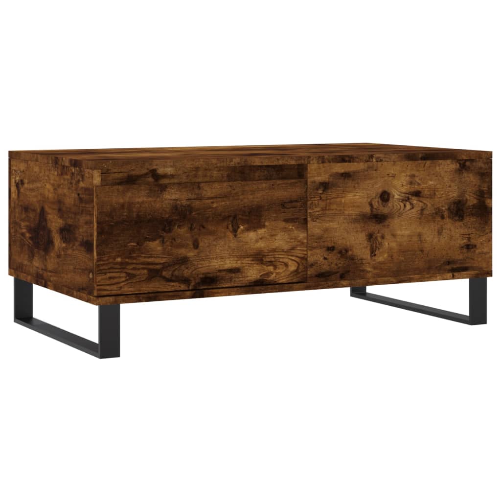 vidaXL Coffee Table Smoked Oak 90x50x36.5 cm Engineered Wood 2