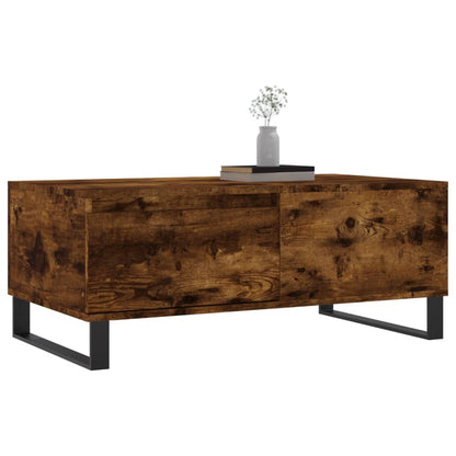 vidaXL Coffee Table Smoked Oak 90x50x36.5 cm Engineered Wood 4