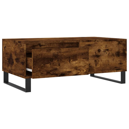 vidaXL Coffee Table Smoked Oak 90x50x36.5 cm Engineered Wood 6