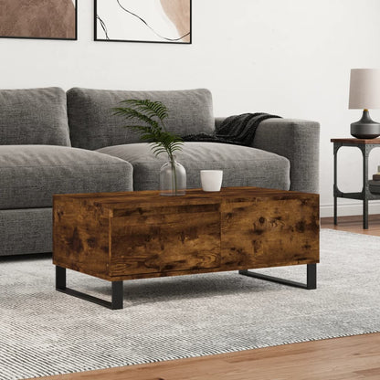 vidaXL Coffee Table Smoked Oak 90x50x36.5 cm Engineered Wood 1