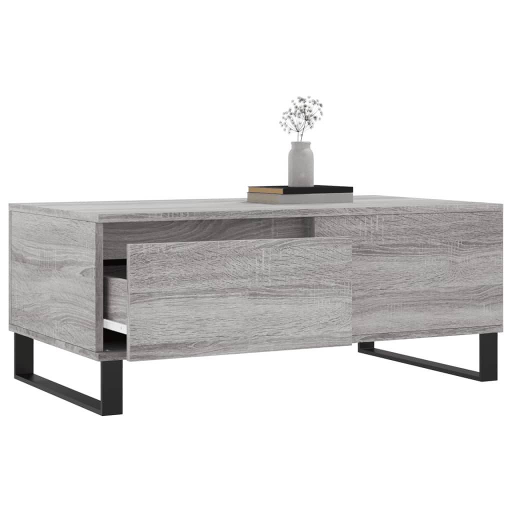 vidaXL Coffee Table Grey Sonoma 90x50x36.5 cm Engineered Wood 3