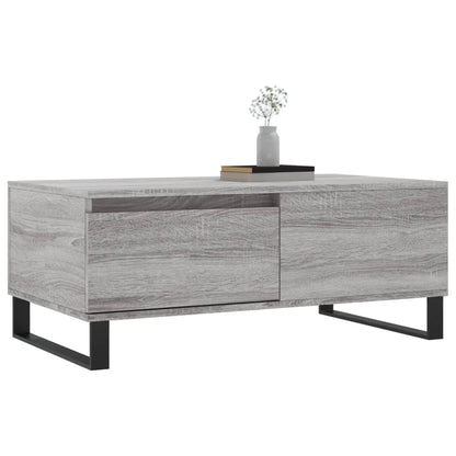vidaXL Coffee Table Grey Sonoma 90x50x36.5 cm Engineered Wood 4