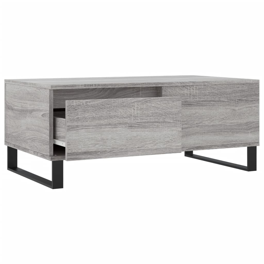 vidaXL Coffee Table Grey Sonoma 90x50x36.5 cm Engineered Wood 6