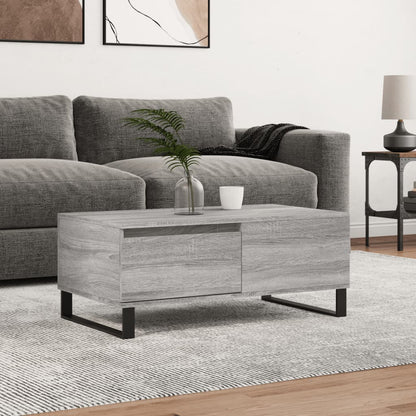 vidaXL Coffee Table Grey Sonoma 90x50x36.5 cm Engineered Wood 1