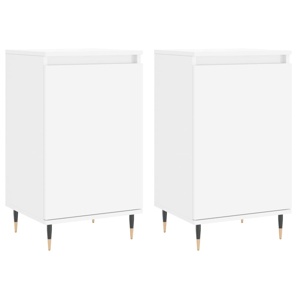 vidaXL Sideboards 2 pcs White 40x35x70 cm Engineered Wood 2