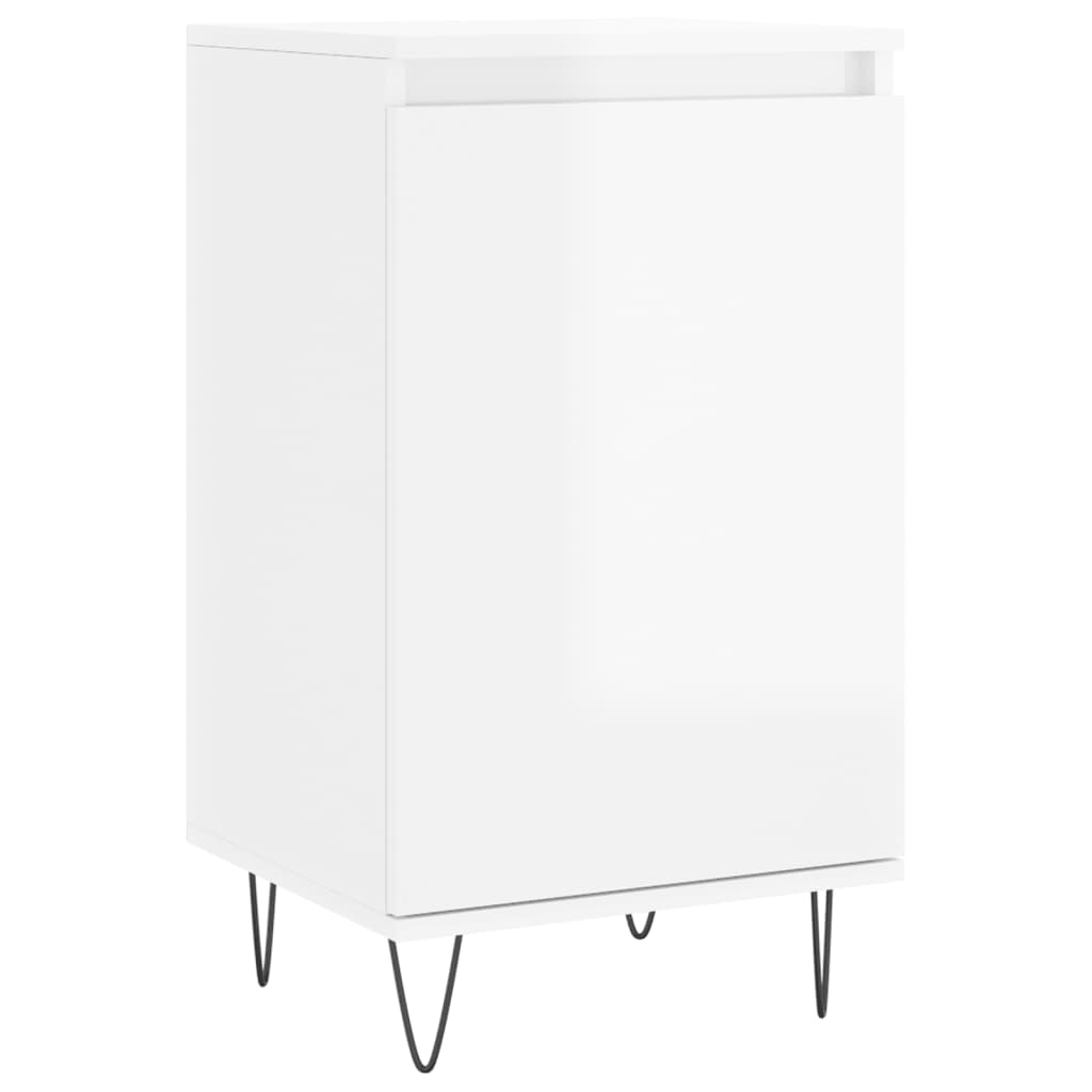 vidaXL Sideboards 2 pcs High Gloss White 40x35x70 cm Engineered Wood 5